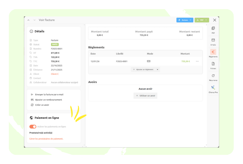 Des paiements simples pour vos clients